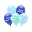 Picture of LATEX BALLOONS HAPPY BIRTHDAY ROYAL&BABY BLUE 10 INCH-6PACK